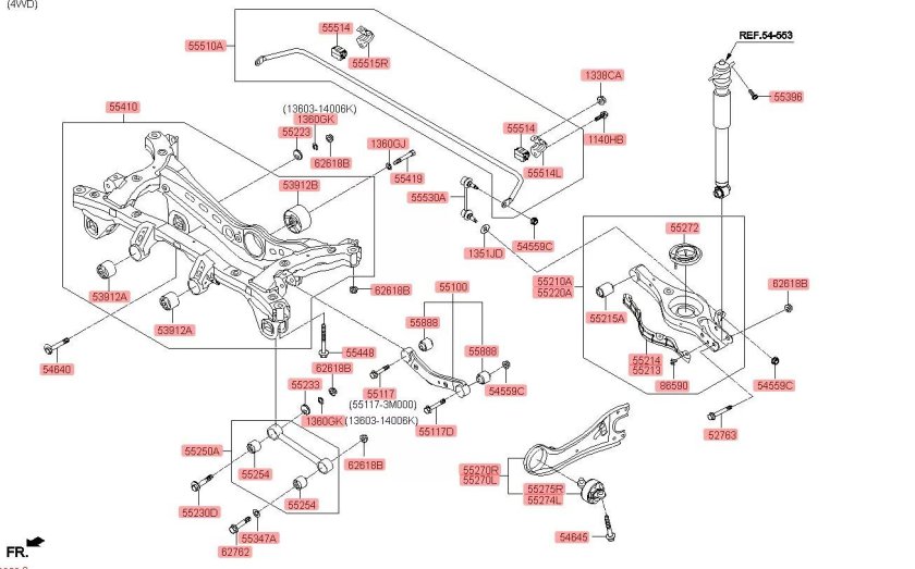 Передняя подвеска Хендай Санта Фе 2 схема