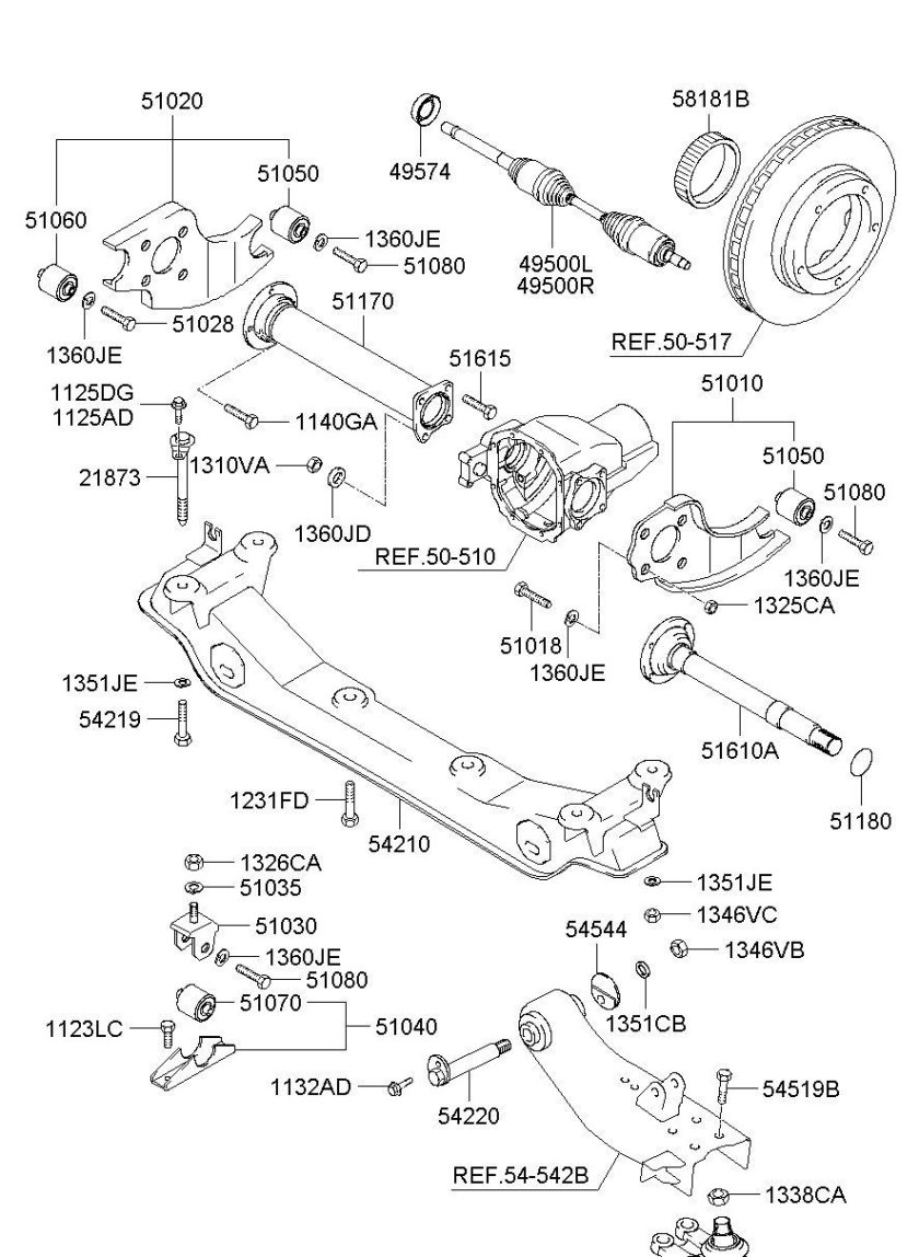 Передняя подвеска Hyundai h1
