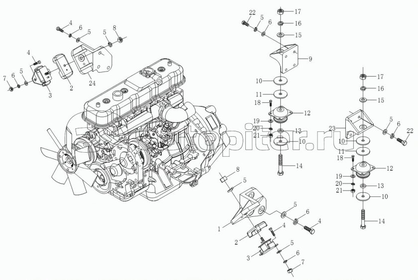 Схема двигателя Фотон 1069