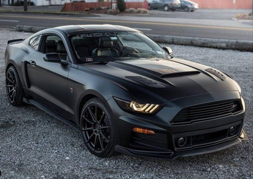 Форд Мустанг gt 500 черный матовый