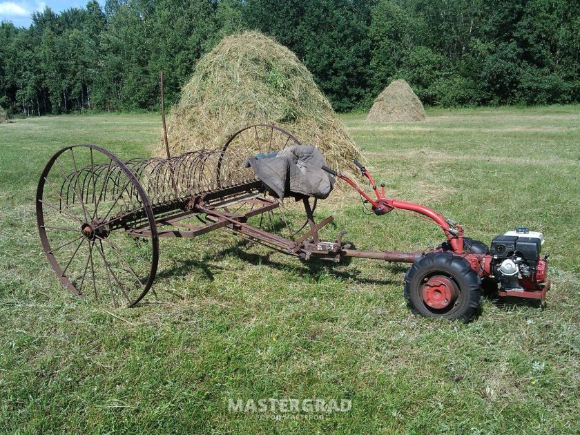 Грабли поперечные Скаут pl-1400 для минитрактора