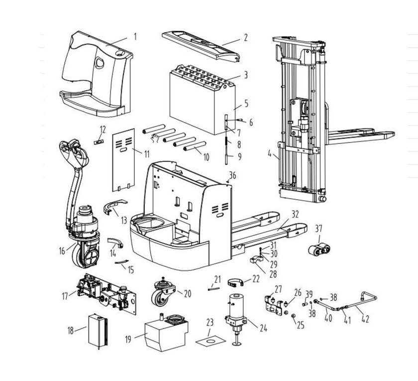 SDF 1016 пружина рукоятки штабелера