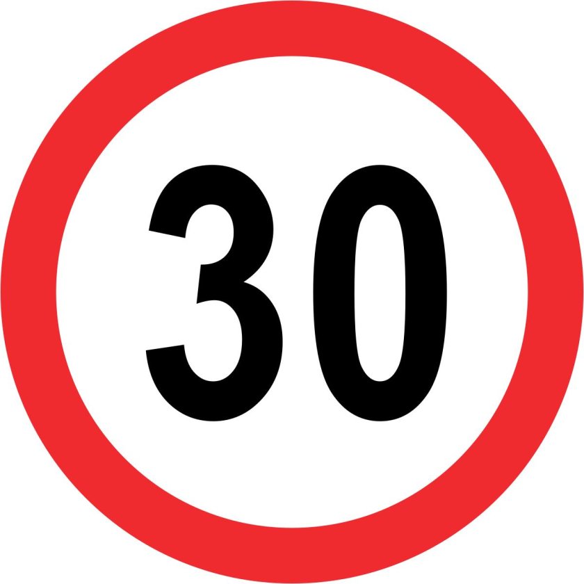 Знак ограничения скорости