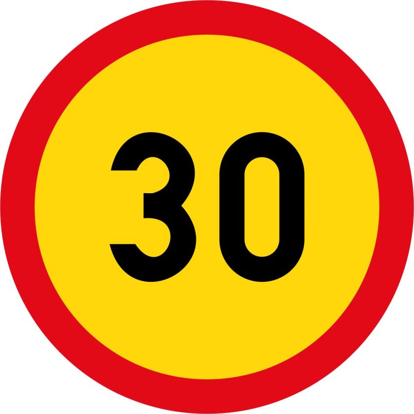 Знак дорожный 3.24 "ограничение максимальной скорости 5 км"