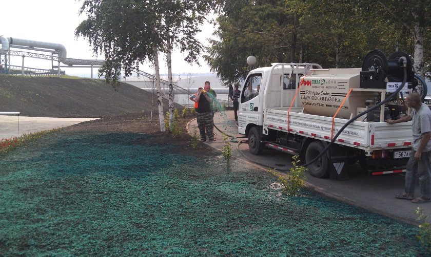 Гидропосев травы