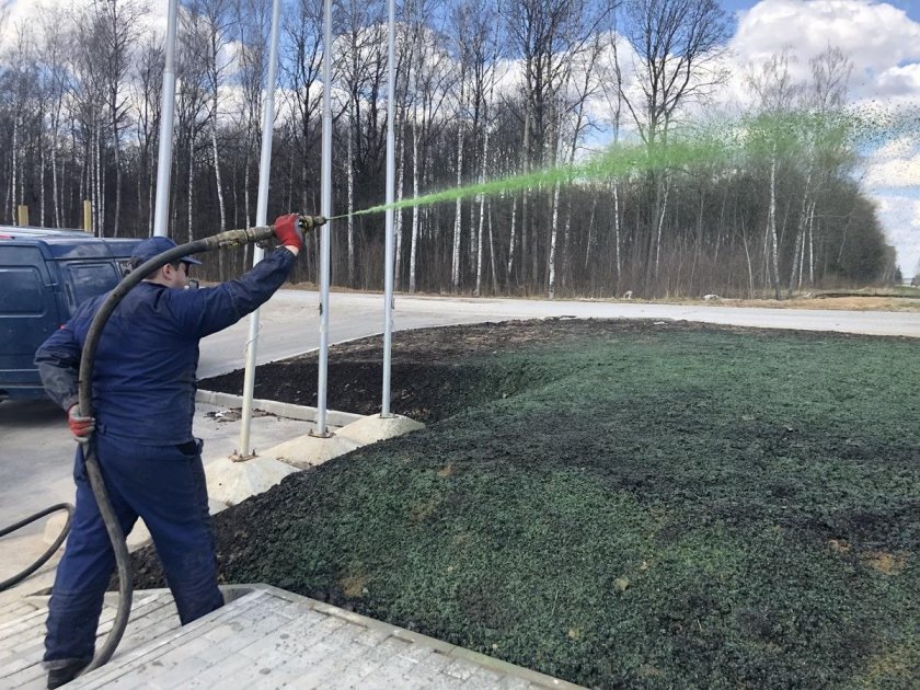 Метод гидропосева газона это