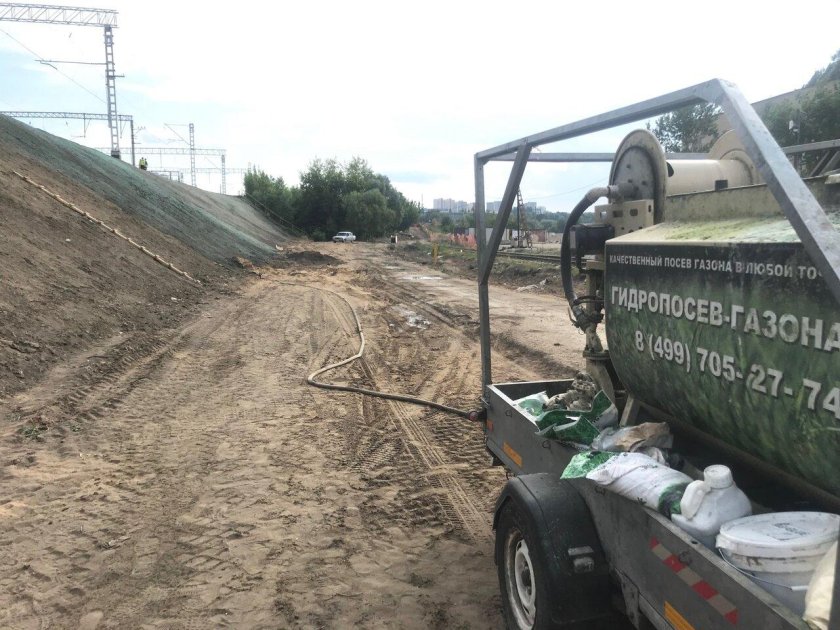 Гидропосев откосов