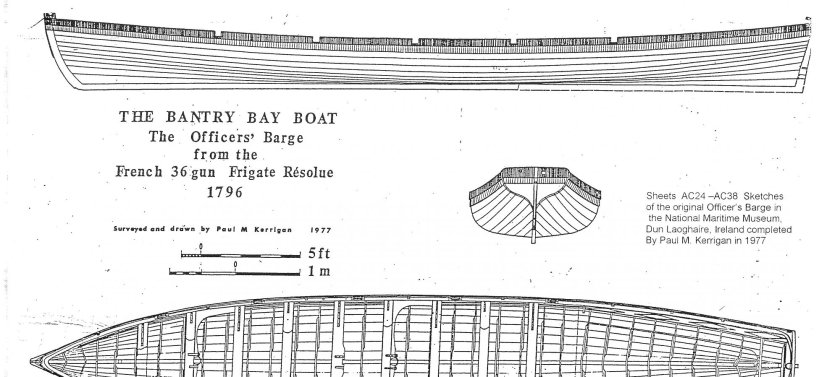 Капитанская Гичка теоретический чертеж