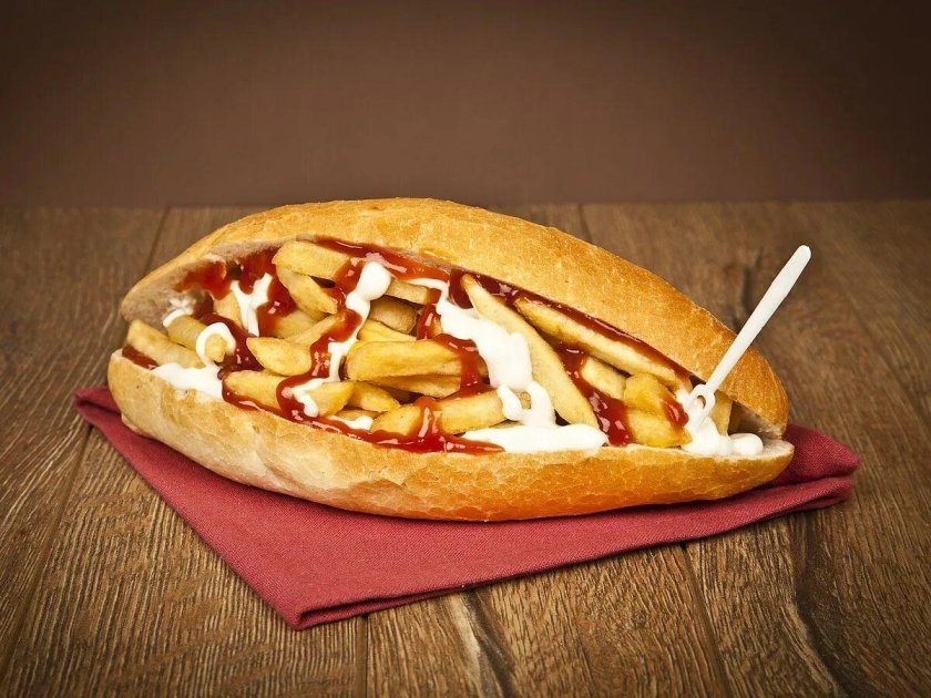 Сэндвич с картошкой фри