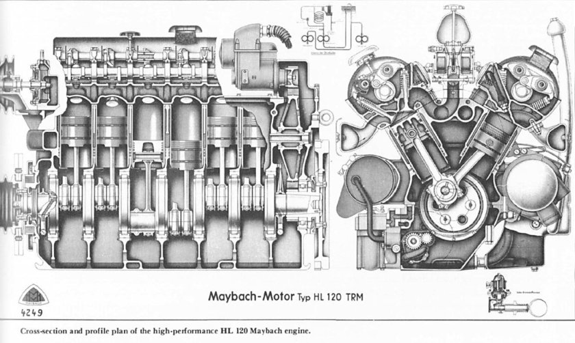 Maybach hl 120trm чертеж
