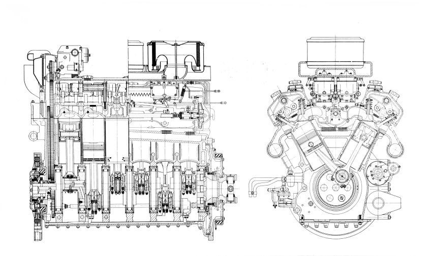 Мотор тигра Майбах hl 210 p 45