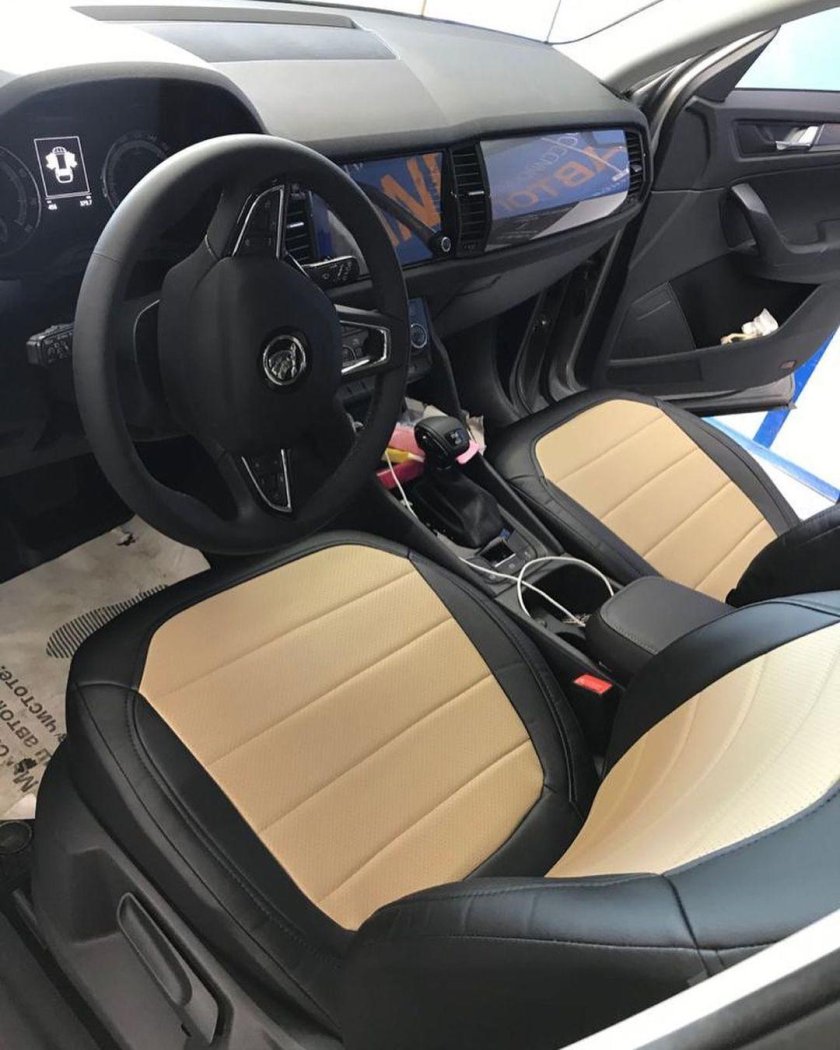 Чехлы Skoda Kodiaq Автопилот шоколад