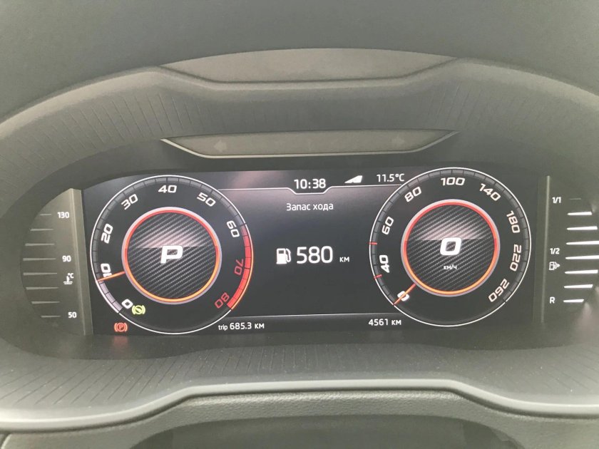 Цифровая приборная панель Шкода Рапид 2