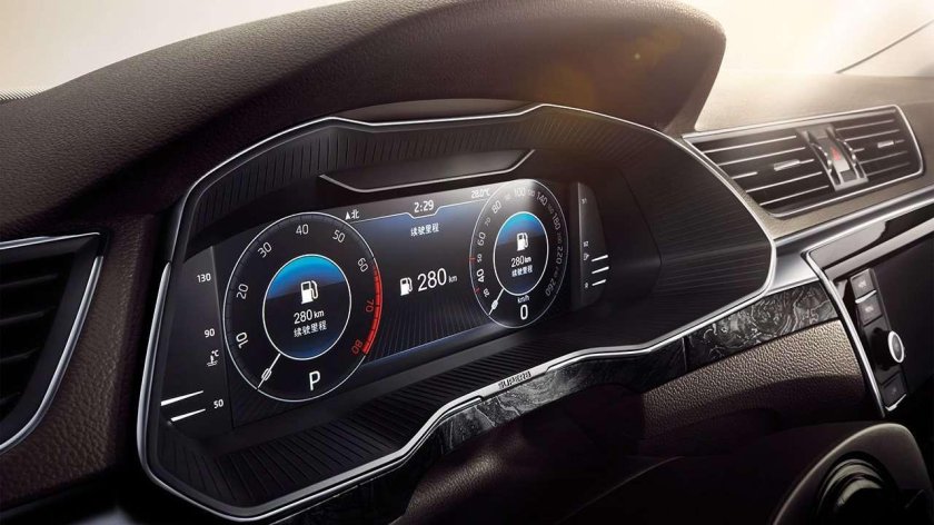 Цифровая приборная панель Шкода Суперб