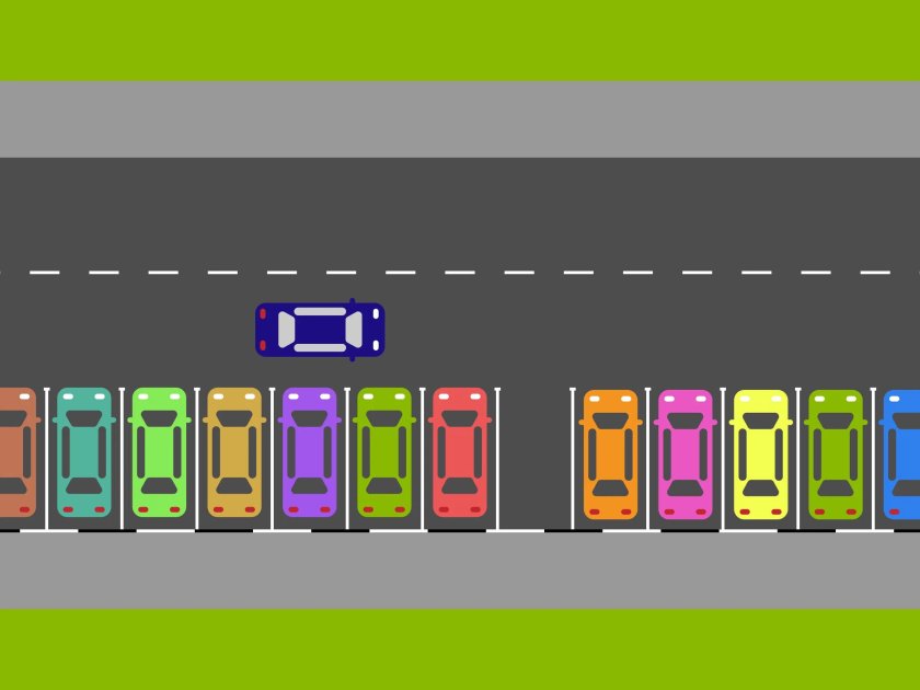 Перпендикулярная парковка схема