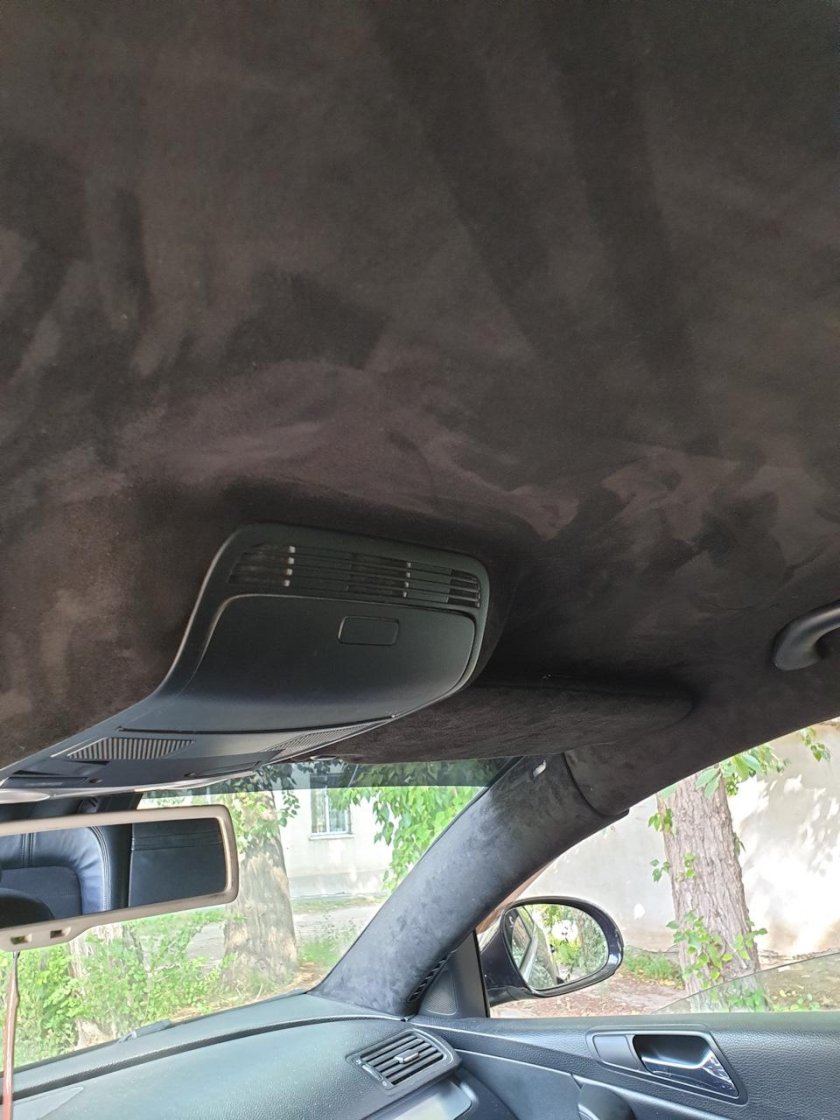 Потолок черная алькантара