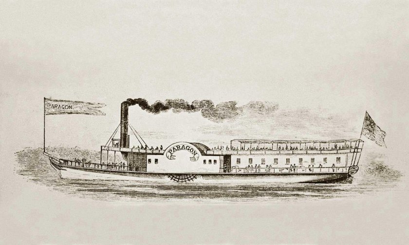 Темза колесный пароход Англия 19 век