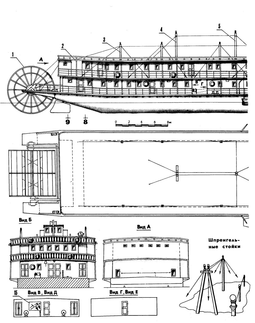 Чертежи колесного парохода Western River