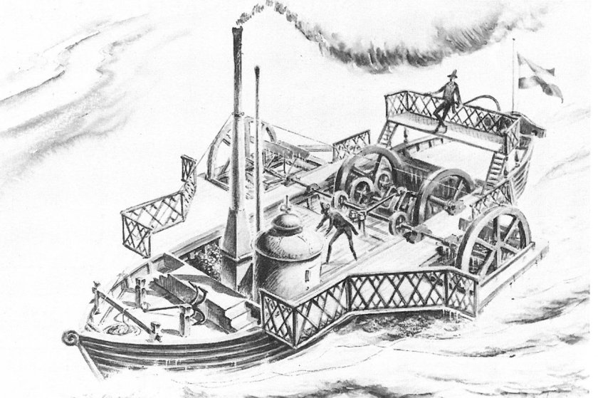 Паровой колесный катер "Русич"