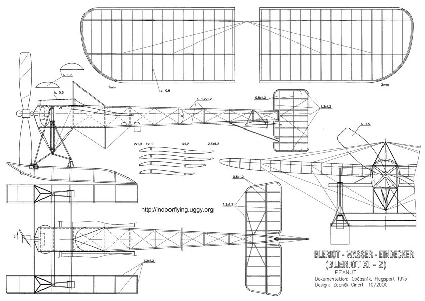 Самолет Блерио чертежи