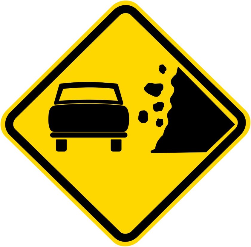 Знак опасная обочина