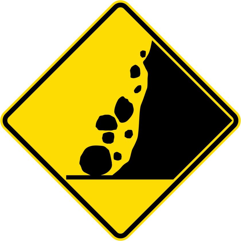 Знак камнепад