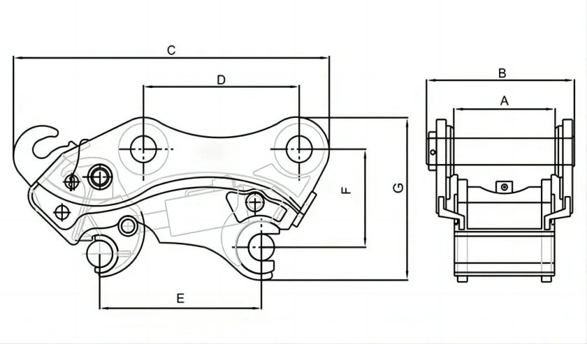 Квик каплер на мини экскаватор