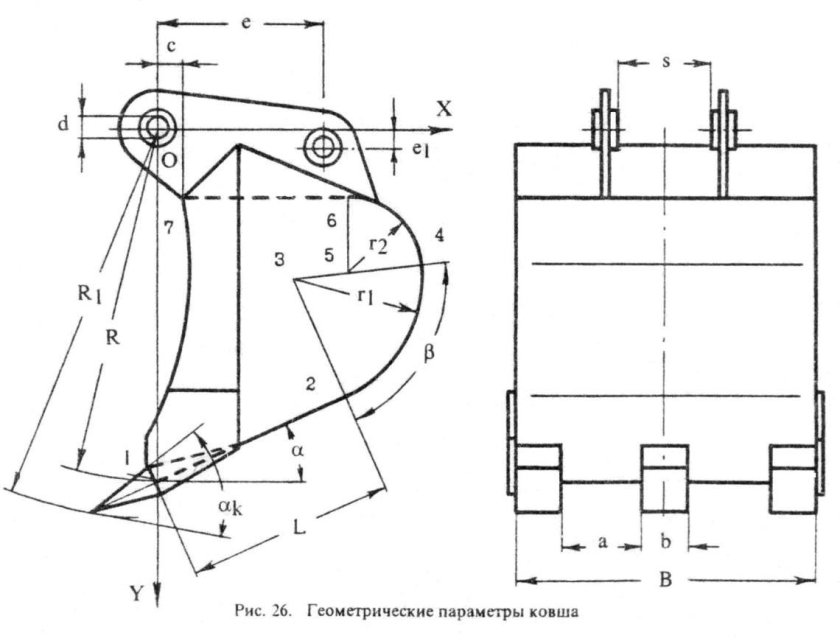 Чертеж ковша экскаватора ew1400