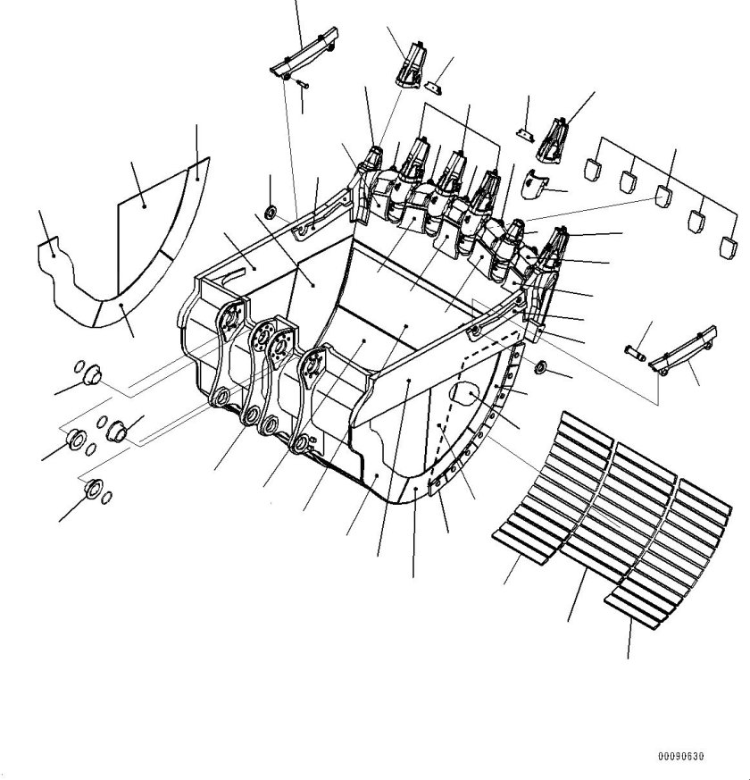 Ковши Komatsu PC 2000 чертежи