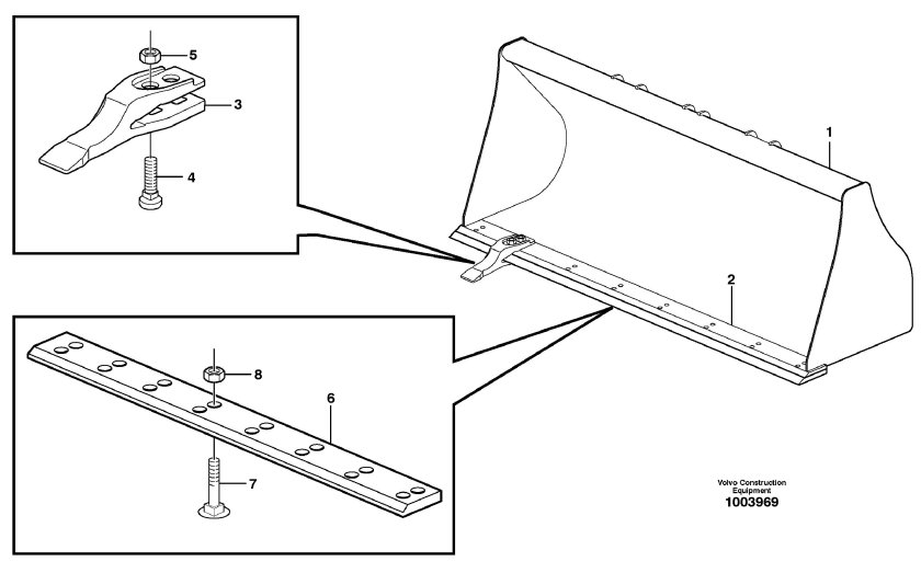 Нож переднего ковша Вольво бл 71