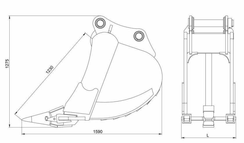 Ковш экскаватора чертеж Хитачи 200