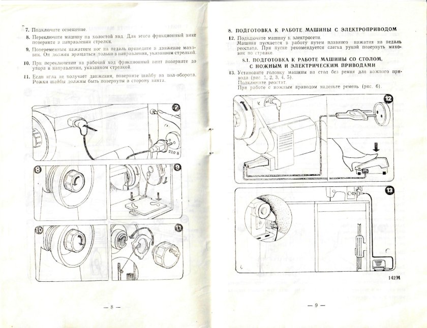 Швейная машинка Чайка 142м швы