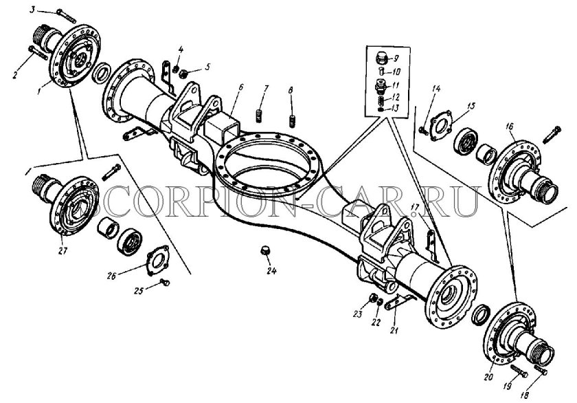 Цапфа заднего моста КАМАЗ 4310