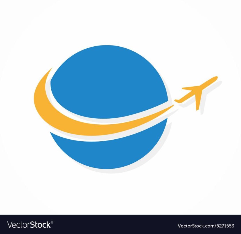 Самолет и Глобус вектор