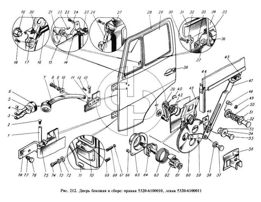 Стекло водительской двери КАМАЗ 5320