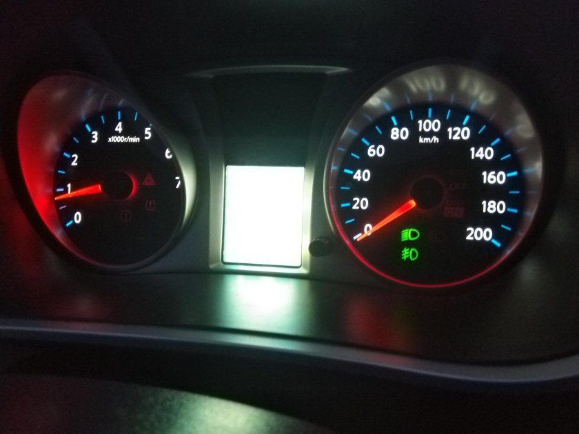 Пересвет панели Датсун