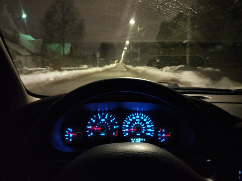 Подсветка панели печки на Додж Стратус