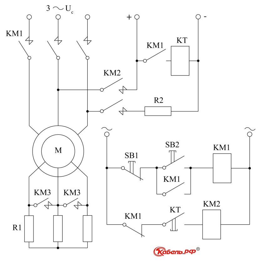 Эл схема динамического торможения Эл двигателя
