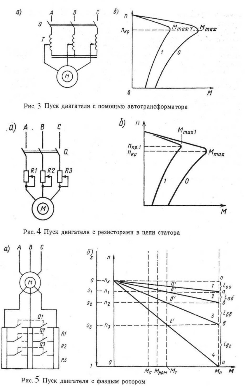 Схема пуска двигателя с торможение