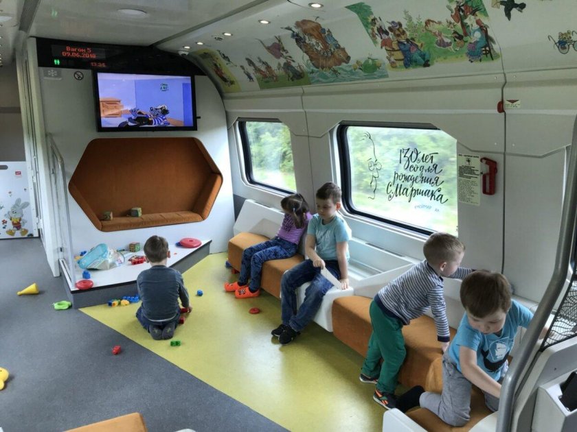 Электропоезд детский