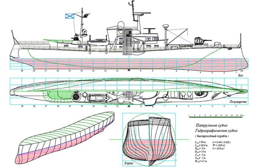 Патрульный катер чертежи для судомоделирования