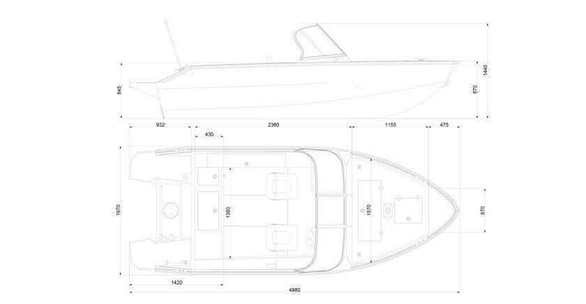 Лодка Windboat 4.6 DCX