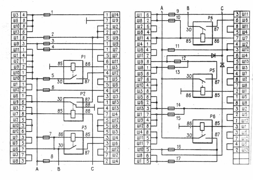 Блок ВАЗ 2105 монтажный блок