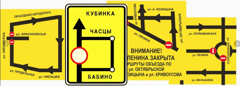 Дорожный знак 6.17 схема объезда