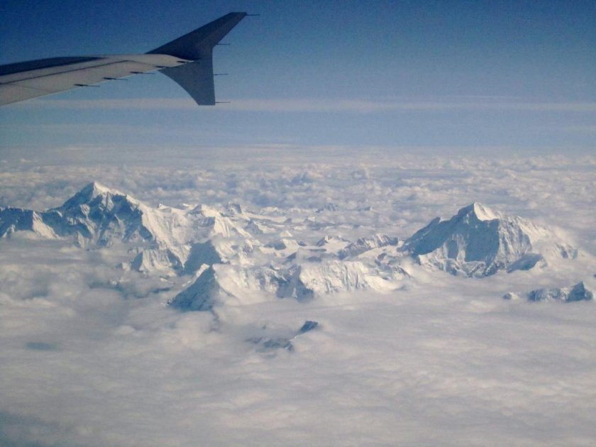 Гималаи Эверест с самолета
