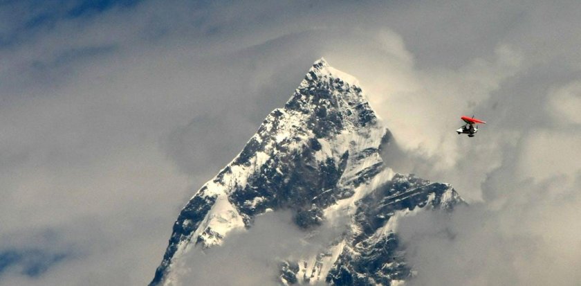 Гималаи Эверест с самолета