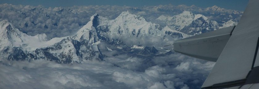 Гималаи Эверест панорама самолета