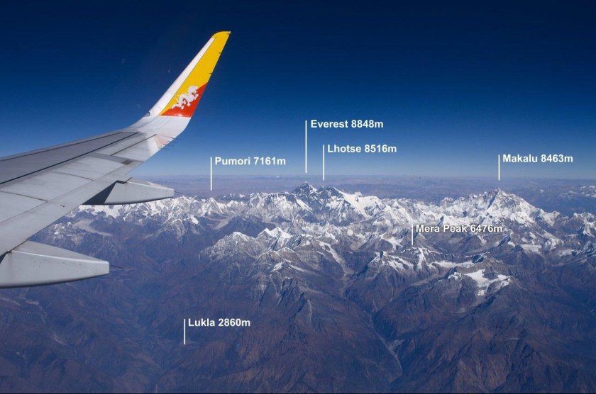 8848 Метров Эверест с самолёта