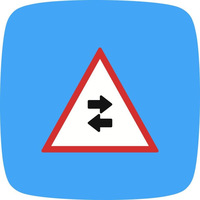 Two-way Traffic Crosses one Road