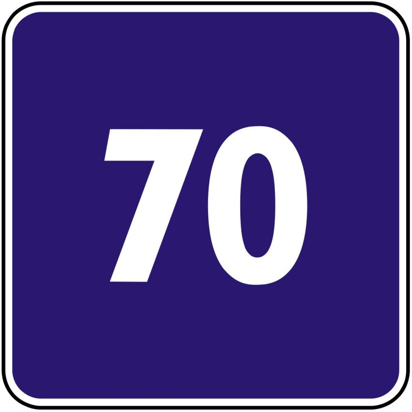 Знак Рекомендуемая скорость